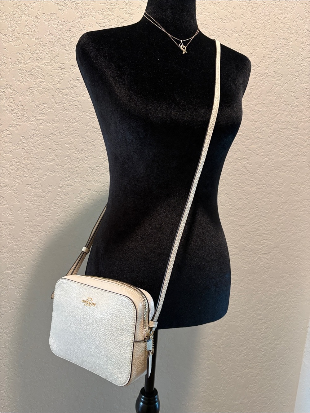 Coach Chalk Pebbled Leather Crossbody